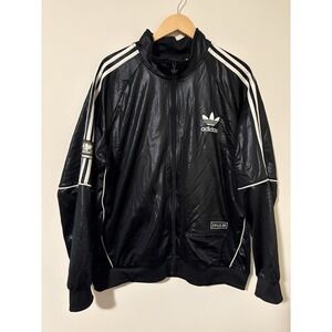 Adidas Chile 20 OG Track Jacket XL Black Shiny Trefoil Full Zip 3 Stripe